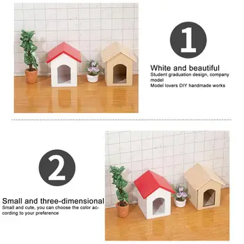 1:12 Miniatură Casa de Câine Realist Manopera Excelente Lemn Zână Micro Peisaj Casă de Câine pentru Copii