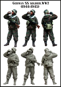 1/35 Rășină Figura Model de Kit de al doilea RĂZBOI mondial GERMAN SOLDAT SS Unassambled Nevopsite