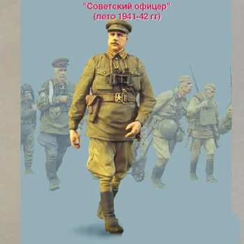 1/35 Scară de Rășină de Soldat Figura Kit de al doilea RĂZBOI mondial Ofițer Sovietic Figura Militare Scenă de Război Diorama Neasamblate Nevopsite 1