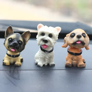 1 buc Masina de Styling, Accesorii Drăguț Tremura Capul Rășină de Desene animate de animale de Companie Ornamente Câini Auto Interior tablou de Bord Desktop Decor Cadouri