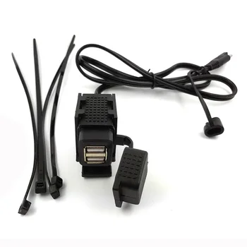 100cm SAE Pentru Cablu USB Adaptor 3.1-Un Impermeabil Motocicleta Dual USB Încărcător Kit Dual Port Priză pentru Telefon Tableta GPS