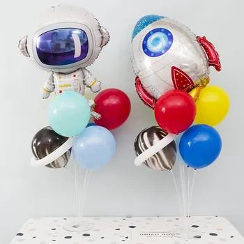 10buc Astronaut Baloane de Rachete Set 30inch Numărul Folie Globos 1 2 3 4 Ani de Ziua Decor Temă Spațiul Cosmic Consumabile Partid