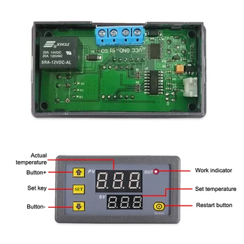 12V 24V 220V Termostat Regulator de Încălzire, de Răcire, de Control Termostat W3230 Mini Digital Controler de Temperatura 1
