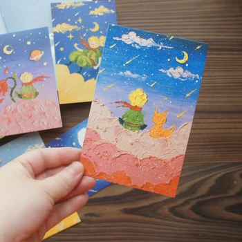 15buc Prințului și Lui Rose Planeta Stil Carte Ca Invitatie la Petrecere DIY Decorare Card Cadou Mesaj Carte Poștală
