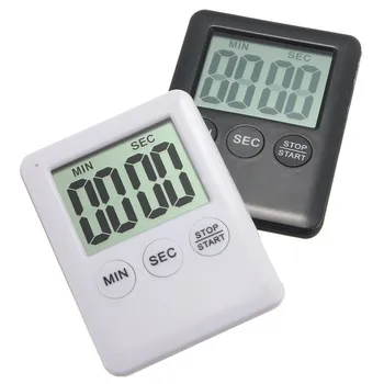1buc Super-Subțire LCD Display Digital Timer Bucătărie Pătrat Alarma Numărătoarea inversă Magnet Somn Ceas Cronometru Cronometru Instrument de Bucatarie