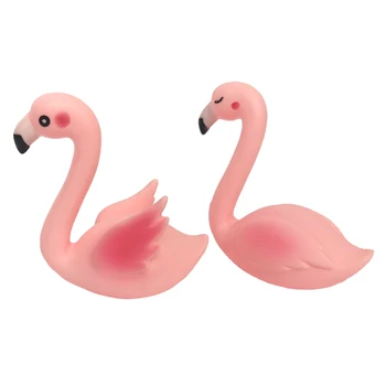 2 Bucati Drăguț Roz Flamingo Rattle Jucarii De Baie Ornament Tort Pentru Copii Decoratiuni Phoeniconaias Copii Cadou De Ziua Lovebird