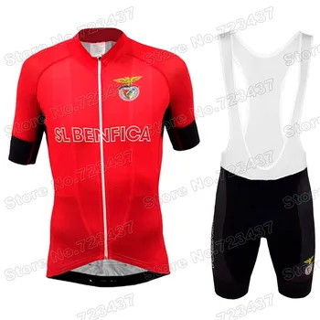 2021 Benfica Ciclism Jersey Set Portugalia Pro Echipa de Ciclism de Îmbrăcăminte pentru Bărbați Biciclete Rutier Tricouri Pantaloni Costum MTB Roupa Ciclismo Camisola 3