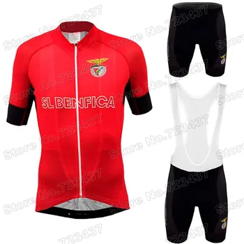 2021 Benfica Ciclism Jersey Set Portugalia Pro Echipa de Ciclism de Îmbrăcăminte pentru Bărbați Biciclete Rutier Tricouri Pantaloni Costum MTB Roupa Ciclismo Camisola 4