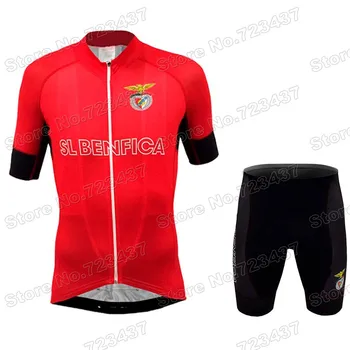 2021 Benfica Ciclism Jersey Set Portugalia Pro Echipa de Ciclism de Îmbrăcăminte pentru Bărbați Biciclete Rutier Tricouri Pantaloni Costum MTB Roupa Ciclismo Camisola 5