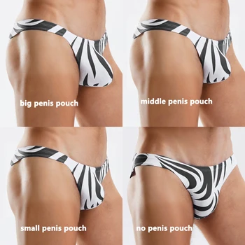 2021 Negru model zebra strâns sexy talie joasa, costume de baie o jumătate de pachet de hip bikini costume de baie barbati inot indispensabili diferite penis dimensiune pungă