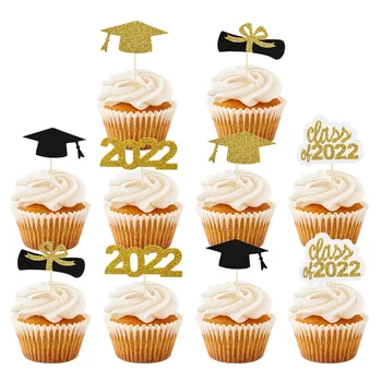 2022 Absolvire Tort Fân Doctor Pălărie Cupcake Topper Hârtie De Ambalaj Pentru Școală Felicitări Petrecere De Absolvire Decor Tort Instrument De Copt 1