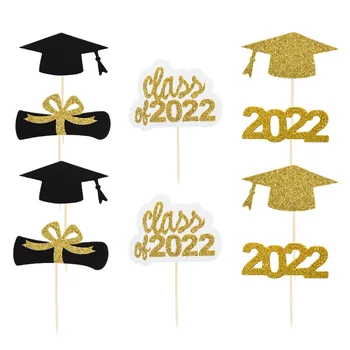 2022 Absolvire Tort Fân Doctor Pălărie Cupcake Topper Hârtie De Ambalaj Pentru Școală Felicitări Petrecere De Absolvire Decor Tort Instrument De Copt 2