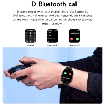 2022 Complet Tactil Inteligent Ceas Bărbați Femei Cronometru Ritm Cardiac Fitness Tracker Rotiți Butonul de apelare Bluetooth DIY Watchface Smartwatch