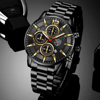 2022 Moda Barbati Ceasuri Sport pentru Barbati Ceas de Lux din Oțel Inoxidabil Cuarț Ceas de mână de Om de Afaceri, Casual, Curea din Piele Ceas