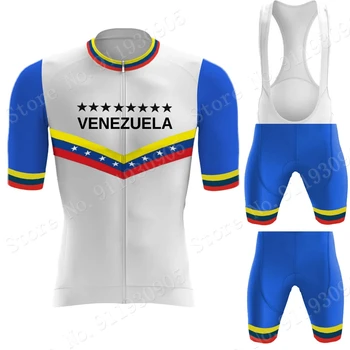 2022 VENEZUELA Echipa de Ciclism de Îmbrăcăminte de Vară Ciclism Jersey Set Bărbați Biciclete Rutier Tricou Costum de pantaloni Scurți de Bicicletă MTB Ropa Maillot Ciclismo