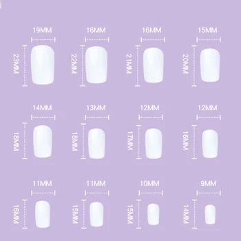 24buc franceză Unghii False Sfat Portabil Albastru Violet Design Margine Artificiale Unghii False cu Adeziv Apăsați Pe Unghii DIY Unghii Manichiura