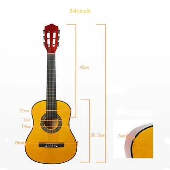 30/34/36 Inch Chitara Folk Chitara Clasica Maple Fretboard Chitara Copil Student Începător Guitarra AGT182