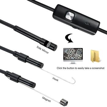5.5 MM Masina Endoscop 480P Conducte Video Endoscopica Micro USB Inspecție Șarpe Camera Tip c de Canalizare Bronhoscop pentru Smartphone Android 4