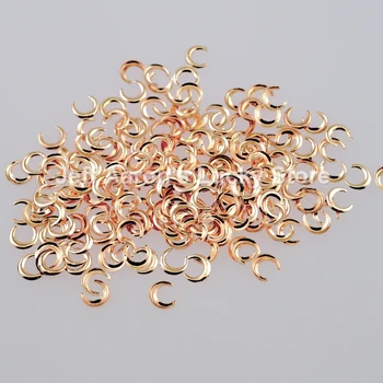 500PCS luna șampanie aur de metal 3d decoratiuni de arta unghiilor capse cuie accesorii consumabile manichiura instrumente de proiectare crescent