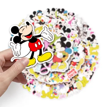 50PCS Disney Mickey Mouse Autocolante Nici Repetarea Trage Bar Cutie de Chitara Personalizate Graffiti Desene animate Copii Autocolant Jucărie