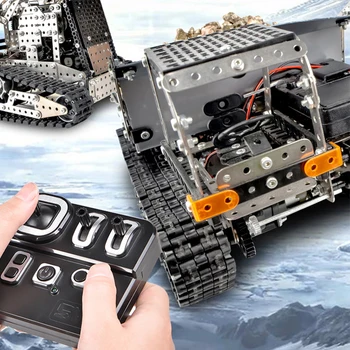 Aliaj buldozer robot robot set de constructii robotică educație kit robot kit mecano constructii metalice la distanță robotic kit