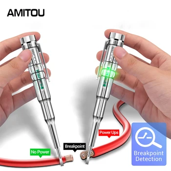 AMITOU B13 Șurubelniță Electrică Tester de Tensiune cu LED cu Luminozitate Mare de Inducție de Măsurare Pen 24-250V Zero Live Wire Detector de Instrumente 5