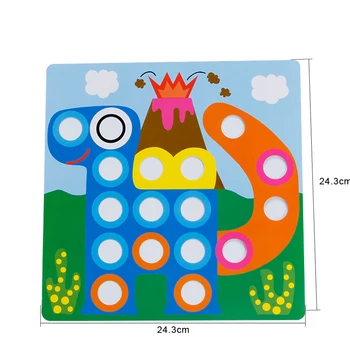 Baby Puzzle Copii Puzzle-uri 3D Jucării Compozit Imagine Puzzle Creativ Mozaic de Ciuperci de Unghii Kit Educațional de Joc Jucarii Pentru Copil 1