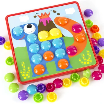 Baby Puzzle Copii Puzzle-uri 3D Jucării Compozit Imagine Puzzle Creativ Mozaic de Ciuperci de Unghii Kit Educațional de Joc Jucarii Pentru Copil 3