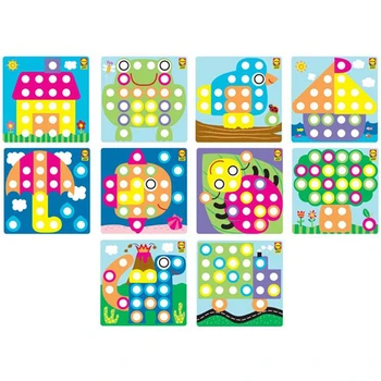Baby Puzzle Copii Puzzle-uri 3D Jucării Compozit Imagine Puzzle Creativ Mozaic de Ciuperci de Unghii Kit Educațional de Joc Jucarii Pentru Copil 5