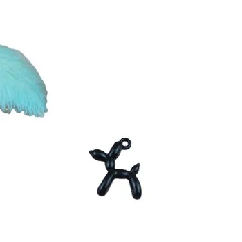 Balon de Desene animate Drăguț Câine de Companie Cercei Pudel Câine Animal de Cercei Negru sau Alb Catelus Cercei Pandantiv Pentru Femei Fete Cadou
