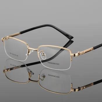 BCLEAR Nou aliaj metalic jumătate rama rama de ochelari miopie miopie ochelari de vedere optic ochelari pentru barbati S887 0