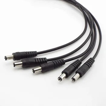 Cablul de Alimentare DC Mufa 5.5 x 2.1 mm Masculin La 5.5 x 2.1 Masculin CCTV Adaptor Conector Cablu de Alimentare de 12V prelungitoare 0,25 m/0,5 m/1m/2m