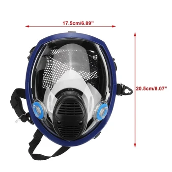Chimice masca 6800 masca de gaze, praf respirat vopsea insecticid pulverizator silicon fata complet filterGas masca pentru laborator sudare 2