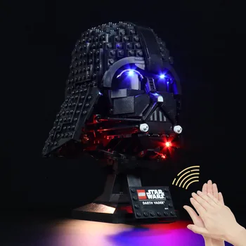Compatibil cu 75304 Star Wars Darth Vader Casca de Lumini cu LED-uri (Lumini cu LED-uri Doar, Bloc Modele Nu sunt Incluse)