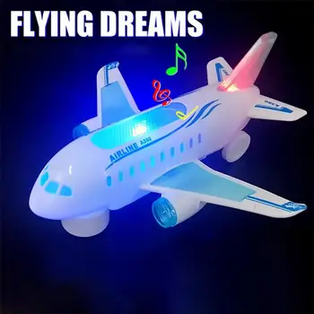 Copii Avion Jucării Toddler Avion de Jucărie cu LED Lumini Intermitente DIY Avioane de Jucărie Lumini Și Sunete de Avioane pentru Copii Cadouri