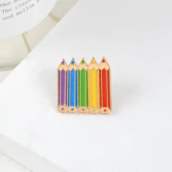 Creion colorat pin Desen broșe Denim Jachete Genti Rucsac Accesorii Bijuterii, Ace de colectare de Cadouri pentru Artist
