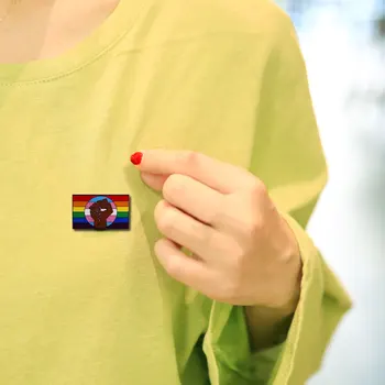 Curcubeu Mândrie Steagul Bisexual Putere Pumnul LGBTQ Brosa Ace Email Insigne Pin Rever Broșe Jachete Moda Bijuterii Accesorii
