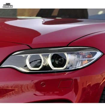 De Carbon, Fibra de Sticla Farurilor Sprancene Pleoapa Autocolant pentru BMW seria 2 coupe - 2020 F22 F23 218i 220i 228i M235i F87 M2 2 buc