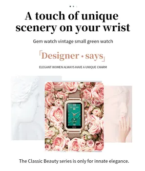 De Dimensiuni mici Femei Smartwatches a Crescut de Aur de Ritm Cardiac de Oxigen din Sange Monitor Somn de Lux Lady Ceas Inteligent, cel Mai frumos Cadou Ceas pentru Fata 1