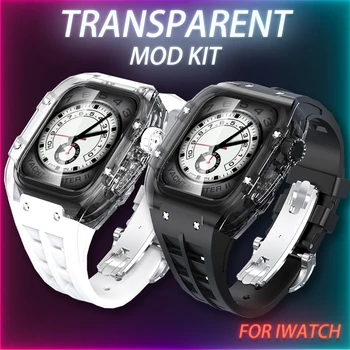 De lux Transparent Caz de Modificare Kit pentru Apple Watch Ultra 49mm 8 7 45mm 44mm pentru Iwatch Seria 6 5 4 SE Înlocuiesc Accesorii
