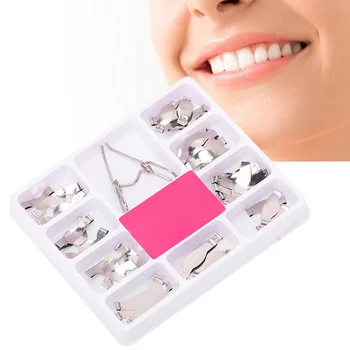 Dentare metalice secțiune transversală umplere dinți kit complet Dentare matrice cu clipuri de primăvară dentist accesorii pentru înlocuire dinte