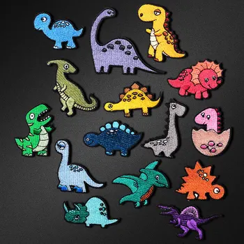 Desene animate pentru Copii Mănuși, Pălărie DIY Decorare de Călcat Dinozaur Drăguț Dragon Ou pat Fier Pe Patch-uri de Accesorii