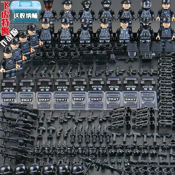 DIY Militare a Forțelor Speciale de Poliție Papusa Oraș Explozie Dovada Grup Băiat Jucărie Asamblate Bloc arma Arma
