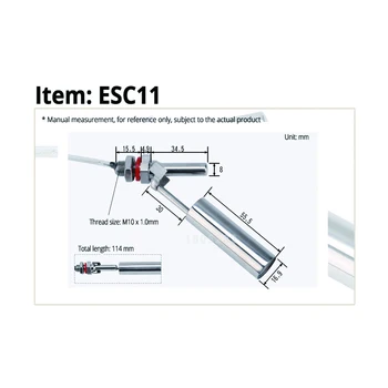 ESC11 M10x1.0mm Rezistent la Temperaturi Ridicate din Oțel Inoxidabil Mici Float Partea Nivelul Apei Comutator