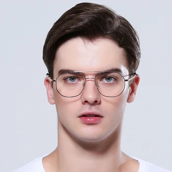 FENCHI bărbați ochelari rama de Ochelari Miopie optice ochelari retro Transparente lentile curate anti blue lentile de metal full frame