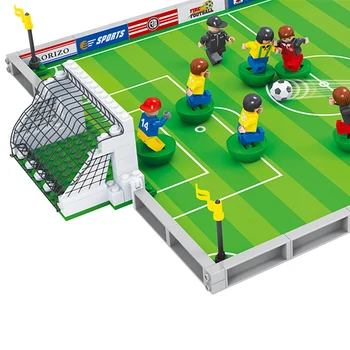 Fotbal Blocuri de Fotbal, Concurs de Puzzle Băieți DIY Asamblate Mici Particule Cărămizi Teren de Fotbal Model de Jucarii pentru Copii Cadouri