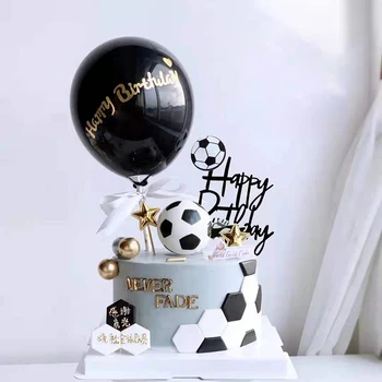 Fotbal Petrecere Cu Tema Cupcake Topper Happy Birthday Cake Topper Flage Pentru Copii, Băiat Ziua De Naștere Tort Petrecere Decoruri Consumabile Cadouri 1