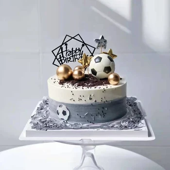 Fotbal Petrecere Cu Tema Cupcake Topper Happy Birthday Cake Topper Flage Pentru Copii, Băiat Ziua De Naștere Tort Petrecere Decoruri Consumabile Cadouri 4