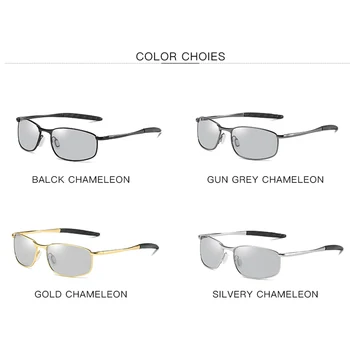 Fotocromatică ochelari de Soare Polarizat Cameleon Bărbați Femei 2019 Conducere pătrat Decolorarea ochelari de Soare pentru bărbați UV400