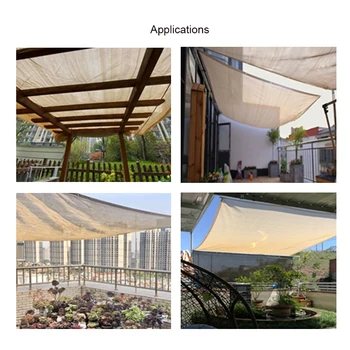 Grădină Acoperi Windproof Parasolar Net Plasă de Soare Umbra Naviga Sunsreen Balcon Net pentru Curte Balcon Piscină, Terasă Acoperi
